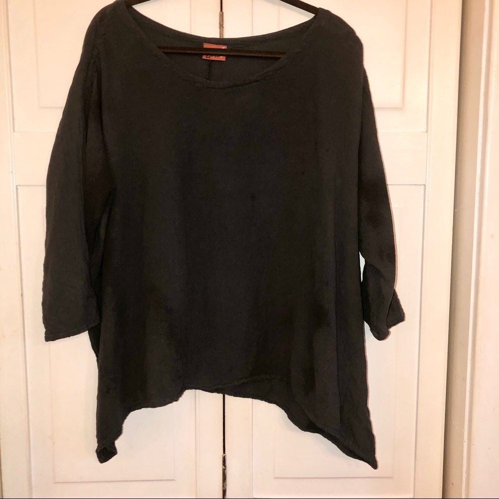 Oh my gauze size 3 (xxl) gray top